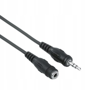 Kabel przedłużacz audio Mini JACK 3,5mm M/F 2,5m. HAMA