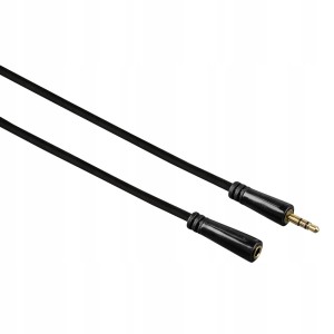 Kabel przedłużacz audio Mini JACK 3,5mm M/F Ekran Gold 3S 5m. HAMA
