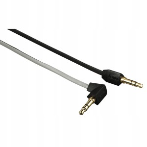 Kabel Mini JACK 3,5mm M/M kątowa 90° 1,5m. HAMA
