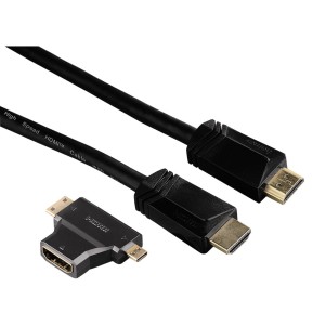 Kabel HDMI 1,5m. + adapter C / D FHD 4K 3S HAMA