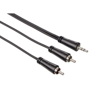 Kabel 1x Mini JACK 3,5mm - 2x Cinch RCA 5m. HAMA
