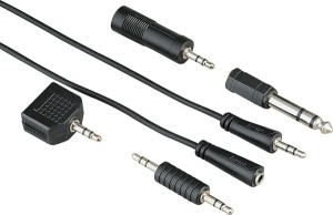 ZESTAW przejściówek JACK x5 Mini 3,5mm 6,3mm 2,5m. HAMA