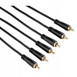 Kabel A/V 3x Cinch RCA M/M Gold Ekran 75Ohm 3S 1,5m. HAMA