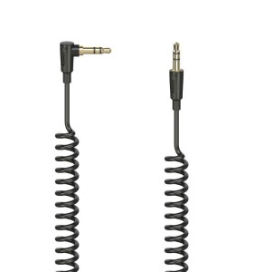 Kabel Mini JACK 3,5mm M/M kątowa Spiral Gold Slim 0,75m HAMA
