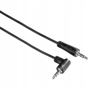 Kabel Mini JACK 3,5mm M/M kątowa 90° Stereo 0,5m. HAMA