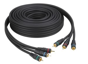 Kabel video 3x Cinch RCA M/M YUV 75Ohm Gold 2xEkran 5m. THOMSON