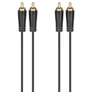 Kabel audio 2x Cinch RCA M/M Ekran Gold 3m. HAMA