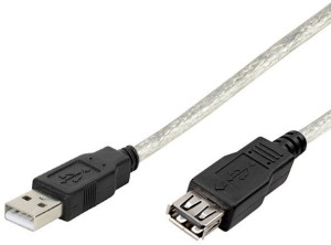 Kabel USB 2.0 A wtyk / Mini B wtyk Ekran Transparent 1,8m. VIVANCO