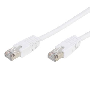 Kabel sieciowy CAT5e RJ45 8p8c Ekran foliowy Metal Biały 2m. VIVANCO