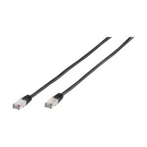 Kabel sieciowy CAT5e RJ45 8p8c Ekran foliowy Metal Czarny 2m. VIVANCO