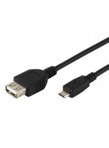 Adapter USB 2.0 Micro USB-B M - USB-A F OTG On-The-Go 0,1m. VIVANCO