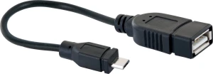Adapter USB 2.0 Micro USB-B M - USB-A F OTG On-The-Go 0,1m. SCHWAIGER