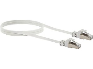 Kabel sieciowy CAT6 RJ45 8p8c 1GBit/s Płaski Biały 1,5m. SCHWAIGER