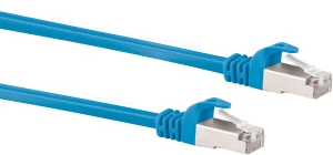 Kabel sieciowy CAT6 RJ45 8p8c SF/UTP Metal Niebieski 0,5m. SCHWAIGER