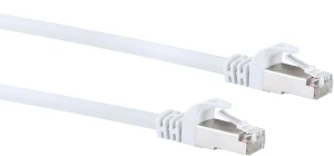 Kabel sieciowy CAT6 RJ45 8p8c SF/UTP Metal Biały 0,5m. SCHWAIGER