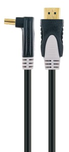 Kabel HDMI M/M kątowa 90° Gold 4K UHD 18.2G 1,5m. SCHWAIGER