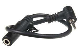 Adapter audio JACK Mini 3,5mm F - Micro 2,5mm M kątowy SCHWAIGER