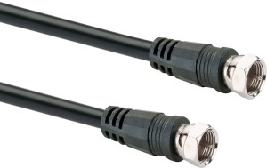 Kabel antenowy SAT Coax F M/M 2xEkran 90dB Czarny 3m. SCHWAIGER