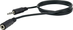 Kabel przedłużacz audio 1x Mini JACK 3,5mm M/F 1,5m. SCHWAIGER